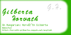 gilberta horvath business card